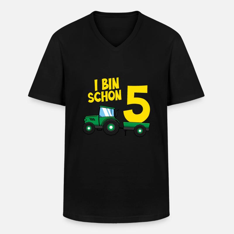 Ich bin schon 5 - Männer-T-Shirt mit V-Ausschnitt - Schwarz