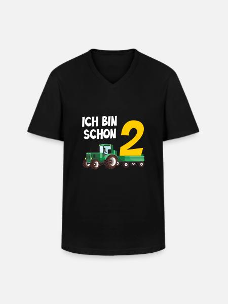 Ich bin schon 2 - Männer-T-Shirt mit V-Ausschnitt - Schwarz