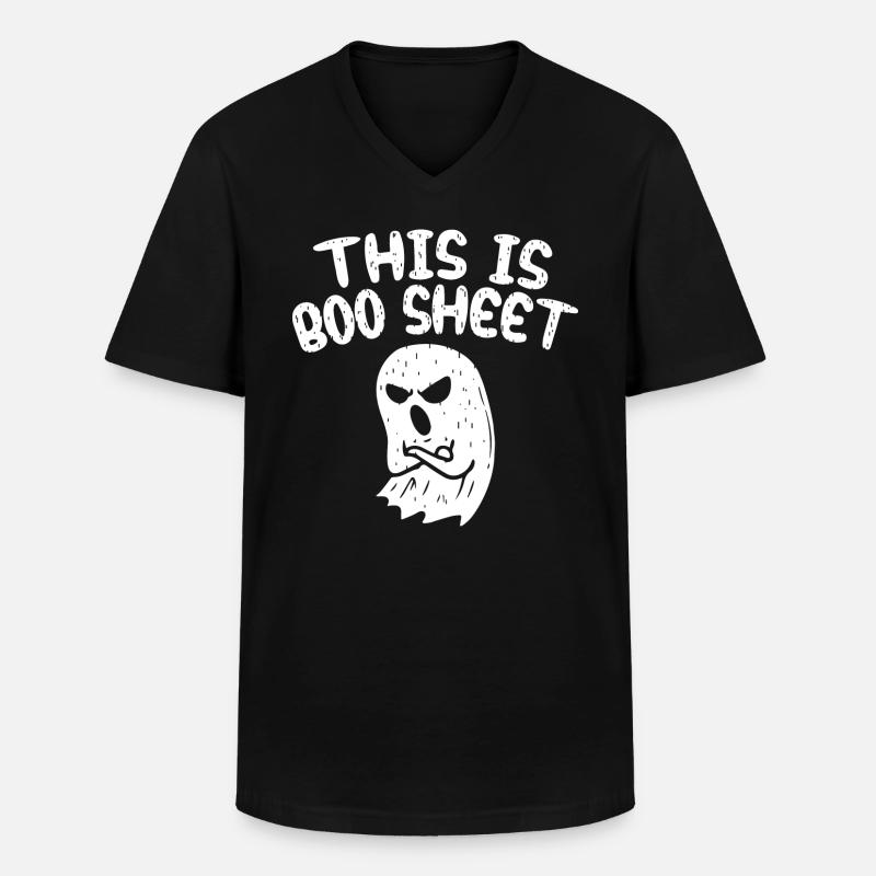 Das Ist Boo Sheet - Männer-T-Shirt mit V-Ausschnitt - Schwarz