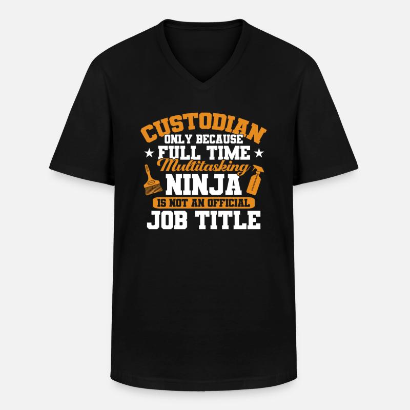Concierge Cadeau Concierge d'école - T-shirt col V Homme - noir
