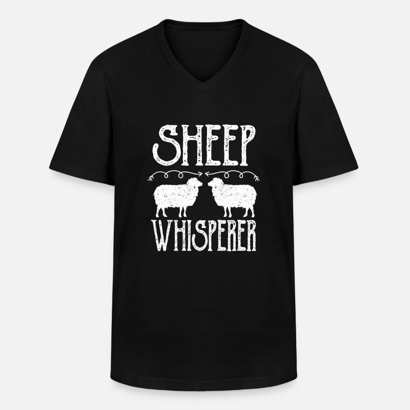 Sheep whisperer - Männer-T-Shirt mit V-Ausschnitt - Schwarz