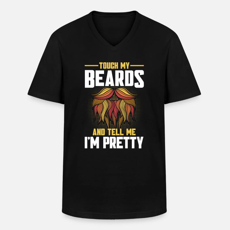 Bärte Spruch Lustiges Bartgeschenk Bart - Männer-T-Shirt mit V-Ausschnitt - Schwarz
