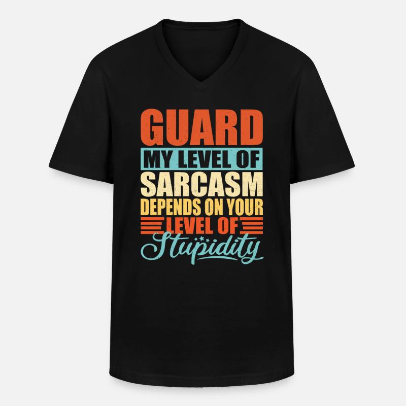 Wachmann Wächter Security Guard Geschenk - Männer-T-Shirt mit V-Ausschnitt - Schwarz