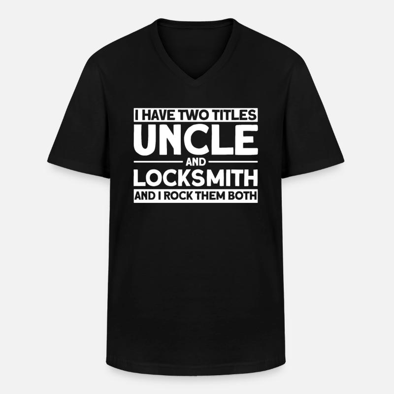 Locksmith Lock Picking Employee Locksmith - Men's V-Neck T-Shirt - black