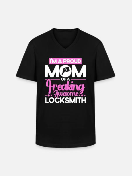 Locksmith Lock Picking Employee Locksmith - Men's V-Neck T-Shirt - black