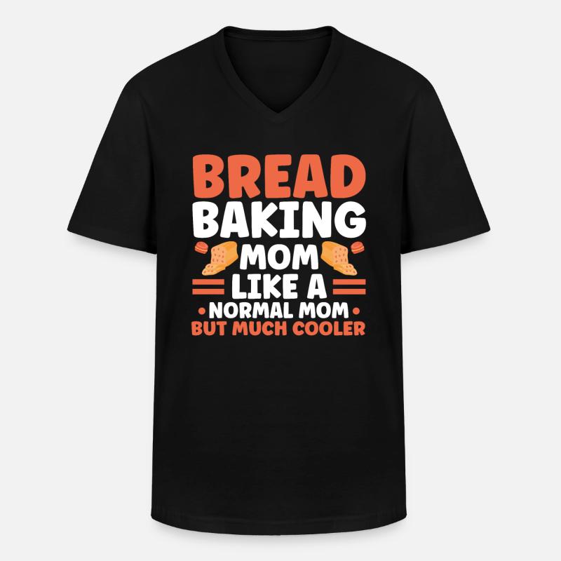 Brotbacken Geschenk Bäckerei Zitat Bäcker - Männer-T-Shirt mit V-Ausschnitt - Schwarz