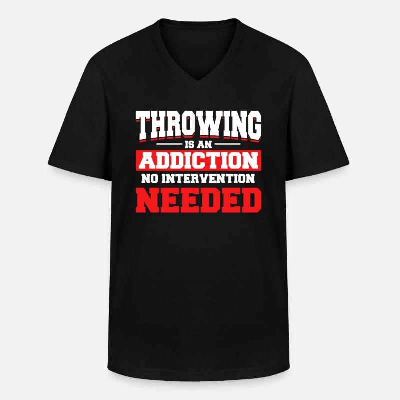 Diskuswerfen Diskuswerfer Geschenk - Männer-T-Shirt mit V-Ausschnitt - Schwarz