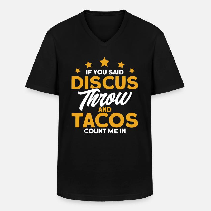 Discus Throw Discus Thrower Gift - Men's V-Neck T-Shirt - black