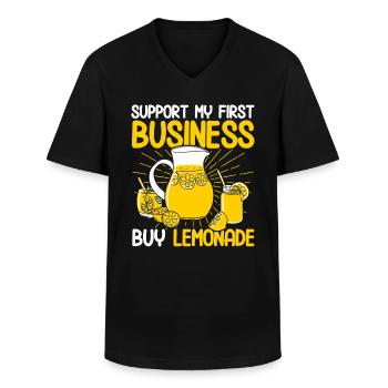 Limonadenstand Zitronensaft Limonade Geschäft - Männer-T-Shirt mit V-Ausschnitt - Schwarz - Vorne - AI Model Male 178 dark (178cm)