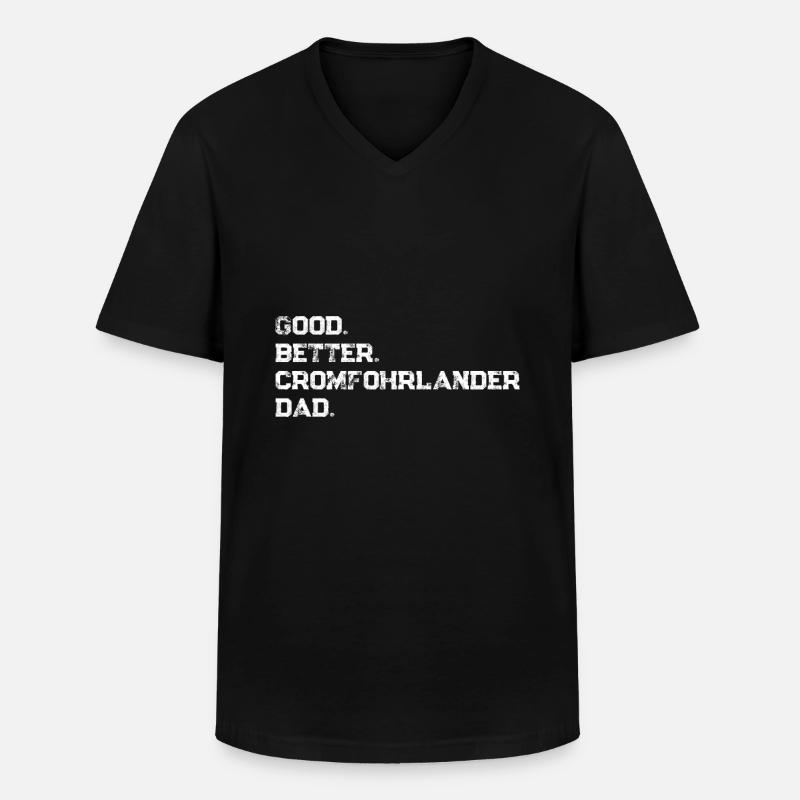 Kromfohrländer - Männer-T-Shirt mit V-Ausschnitt - Schwarz