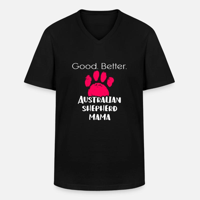 Australian Shepherd - Männer-T-Shirt mit V-Ausschnitt - Schwarz