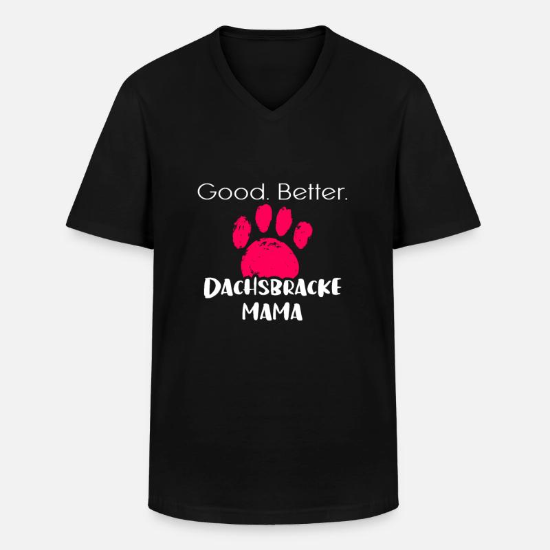Dachsbracke - Männer-T-Shirt mit V-Ausschnitt - Schwarz