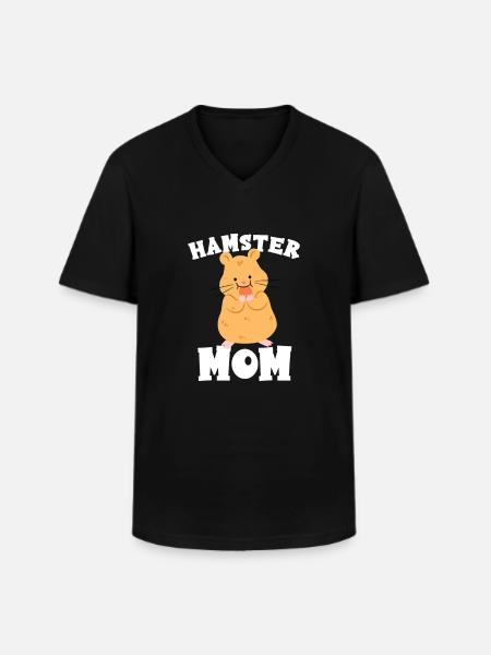 Hamster Mom - Men's V-Neck T-Shirt - black