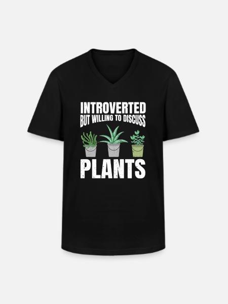 Introverted Gift Sarcastic Introverted - Men's V-Neck T-Shirt - black