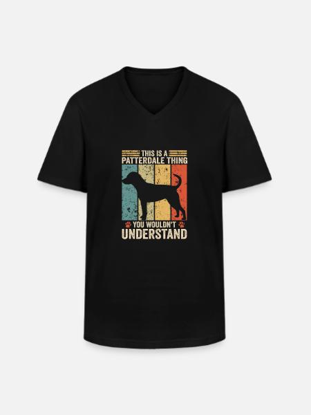 This is a Patterdale thing - Men's V-Neck T-Shirt - black