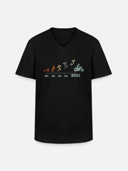 Motorradfahrer Motorcycle-bike Moped - Männer-T-Shirt mit V-Ausschnitt - Schwarz
