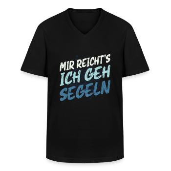 Mir reichts Ich geh segeln Segelboot Skipper - Männer-T-Shirt mit V-Ausschnitt - Schwarz - Vorne - AI Model Male 178 dark (178cm)