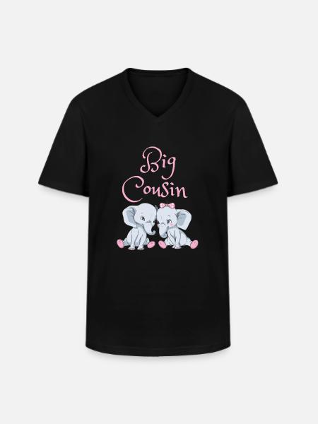 Big Cousin - Men's V-Neck T-Shirt - black