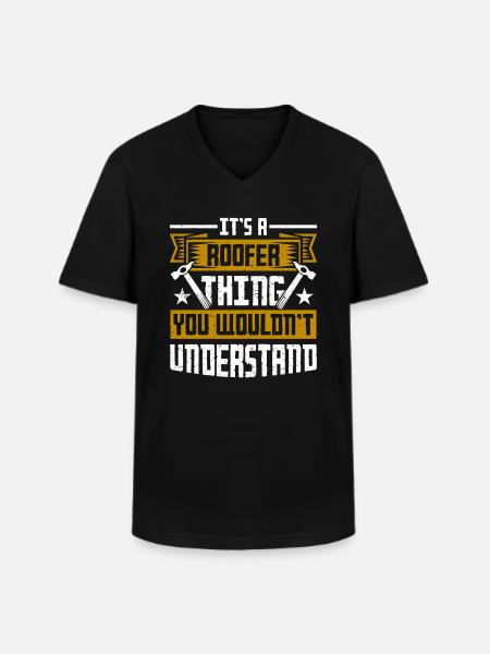 Dachdecker Geschenk Arbeit Handwerker Dachdecker - Männer-T-Shirt mit V-Ausschnitt - Schwarz
