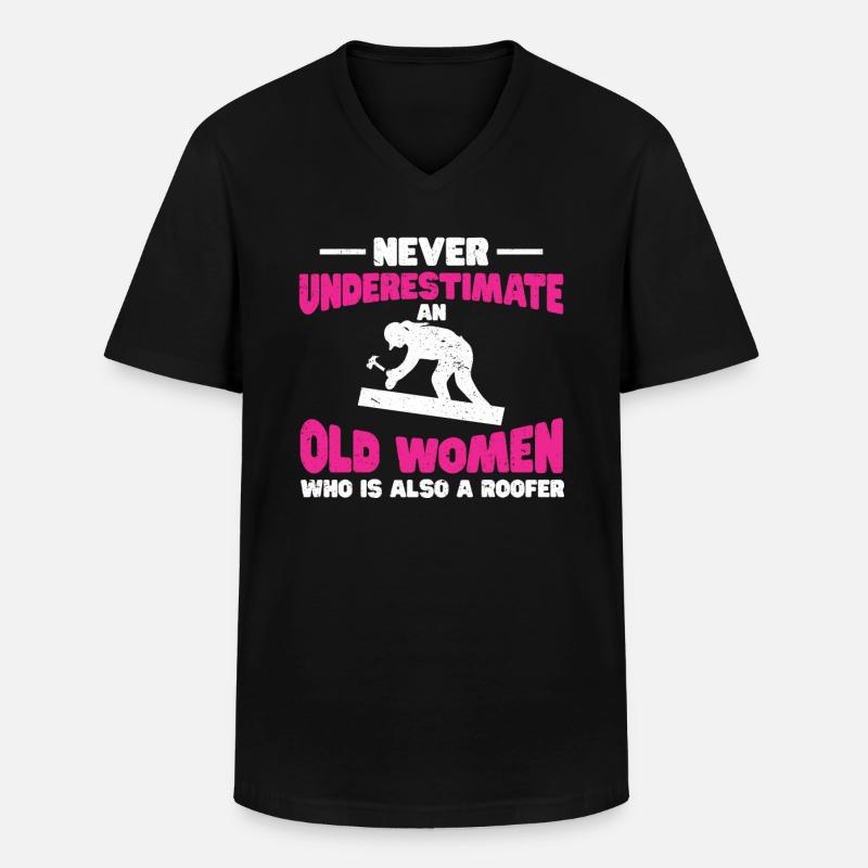 Dachdecker Geschenk Arbeit Handwerker Dachdecker - Männer-T-Shirt mit V-Ausschnitt - Schwarz