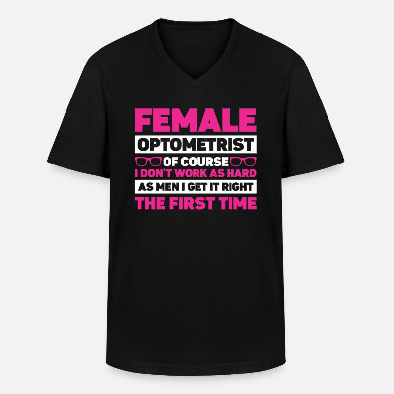 Optiker Geschenk Optometrie - Männer-T-Shirt mit V-Ausschnitt - Schwarz