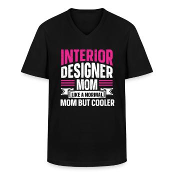 Interior Designer Gift Interior Decoration Designer - Men's V-Neck T-Shirt - black - Front - AI Model Male 178 dark (178cm)