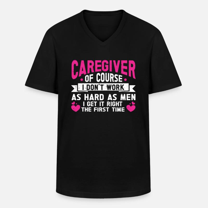 Pflegekraft Geschenk Krankenschwester - Männer-T-Shirt mit V-Ausschnitt - Schwarz
