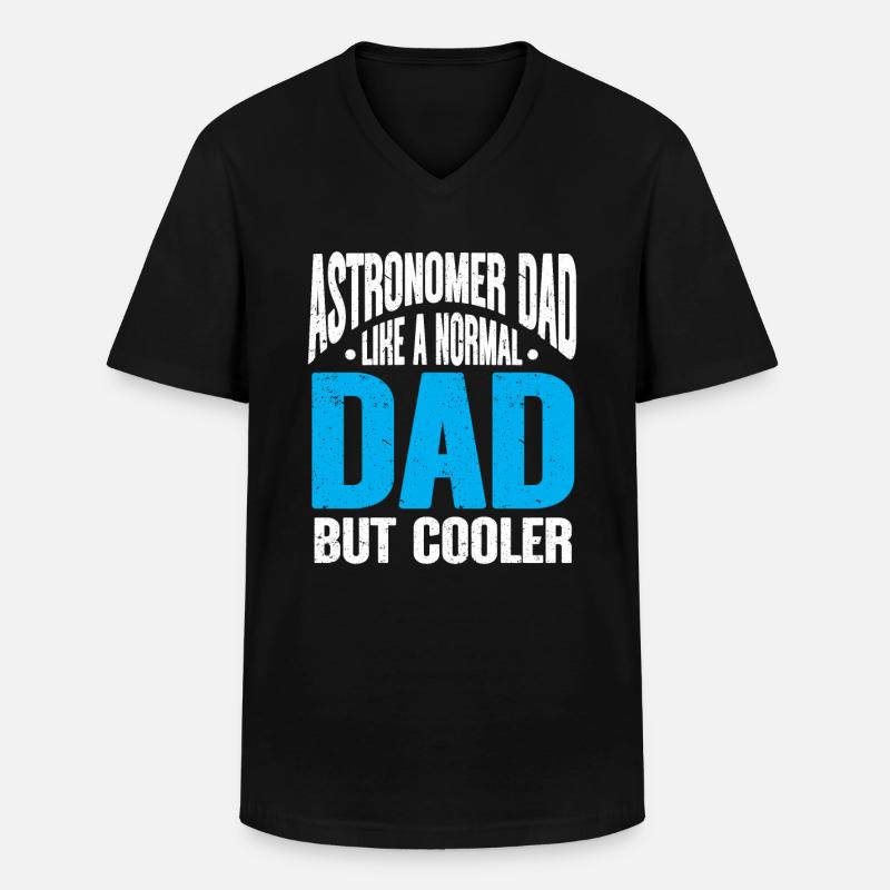 Astronom Geschenk Astrologie Teleskop Astronomie - Männer-T-Shirt mit V-Ausschnitt - Schwarz