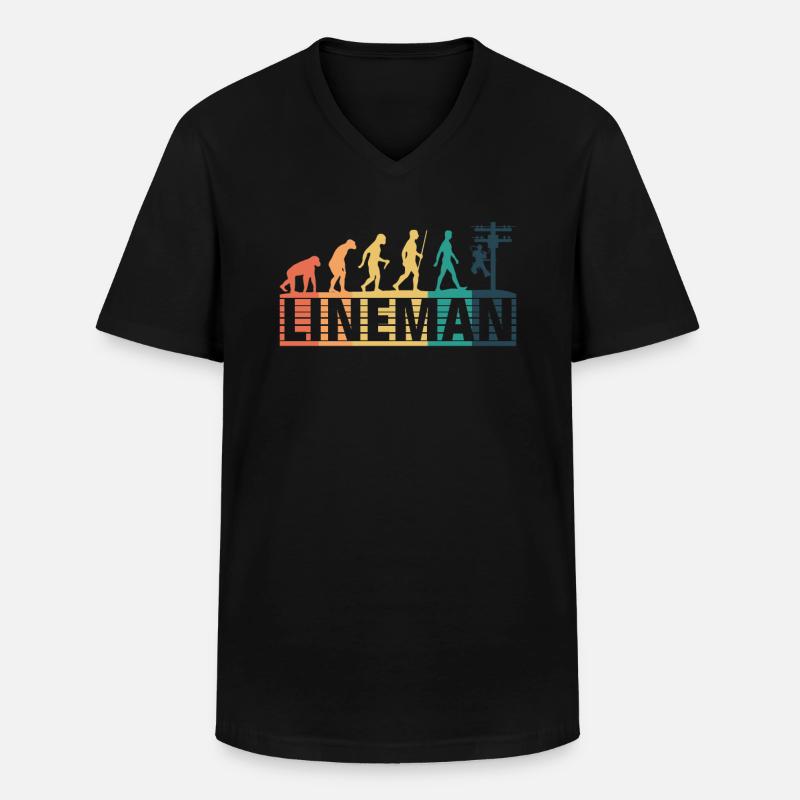 Rétro Electricienne Evolution - - T-shirt col V Homme - noir