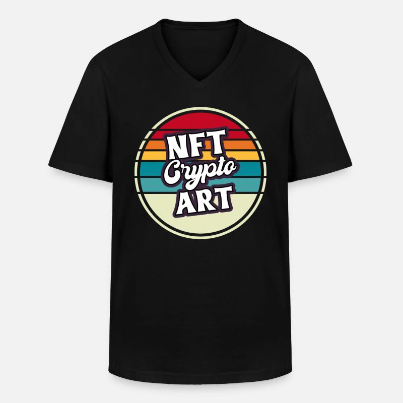 NFT - Männer-T-Shirt mit V-Ausschnitt - Schwarz