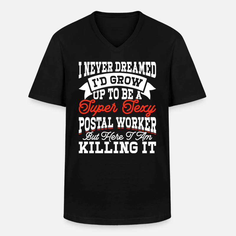 Briefträger Postbote - Männer-T-Shirt mit V-Ausschnitt - Schwarz