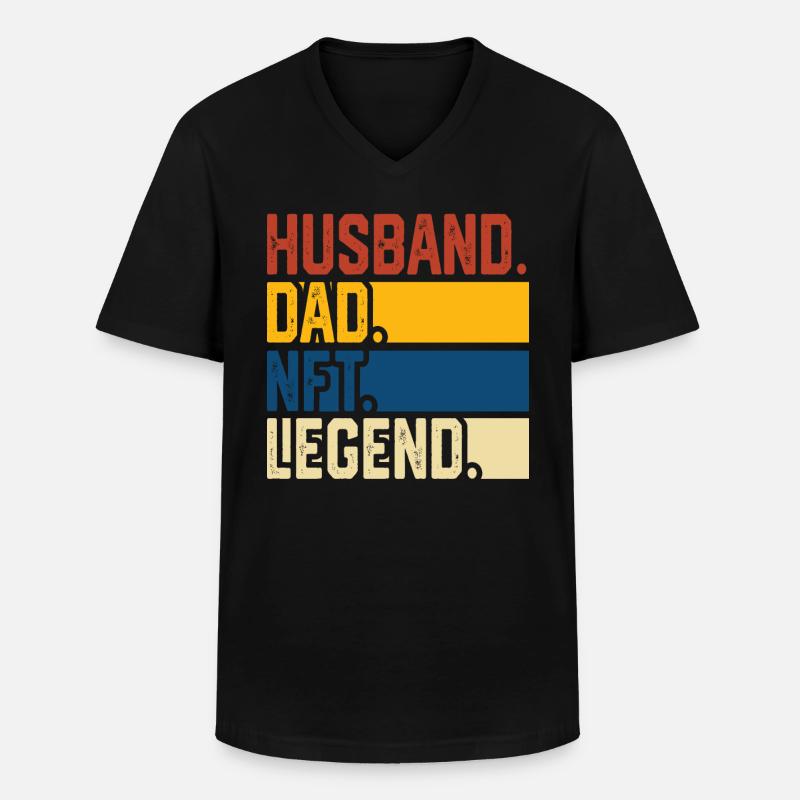 NFT - Männer-T-Shirt mit V-Ausschnitt - Schwarz