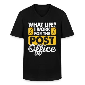 Briefträger Postbote - Männer-T-Shirt mit V-Ausschnitt - Schwarz - Vorne - AI Model Male 178 dark (178cm)