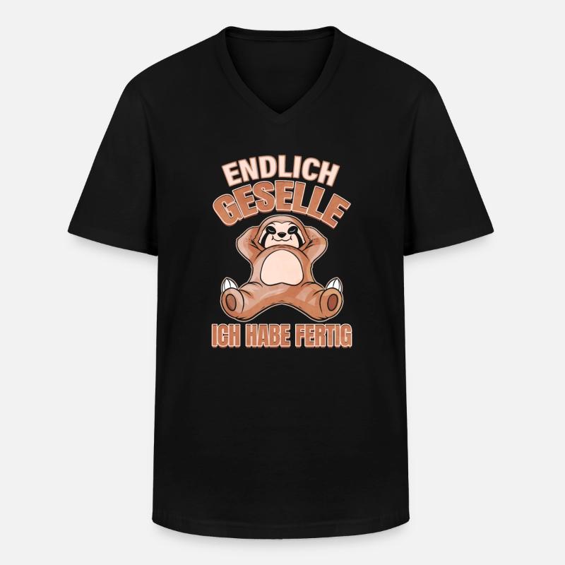 Geselle Abschluss Geschenk Ausbildung - Männer-T-Shirt mit V-Ausschnitt - Schwarz