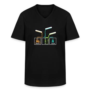 Chemie Moin Chemiker Chemielaborant Student - Männer-T-Shirt mit V-Ausschnitt - Schwarz - Vorne - AI Model Male 178 dark (178cm)