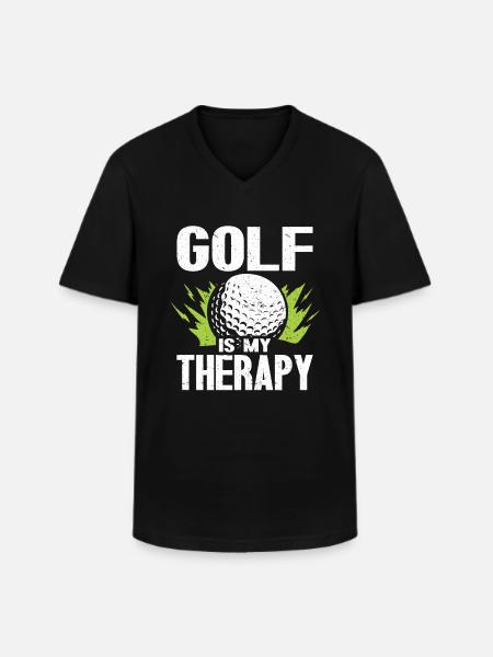 Golf Gift for Golfer - Men's V-Neck T-Shirt - black