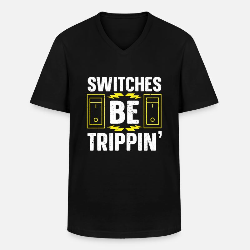Elektriker Geschenk - Männer-T-Shirt mit V-Ausschnitt - Schwarz