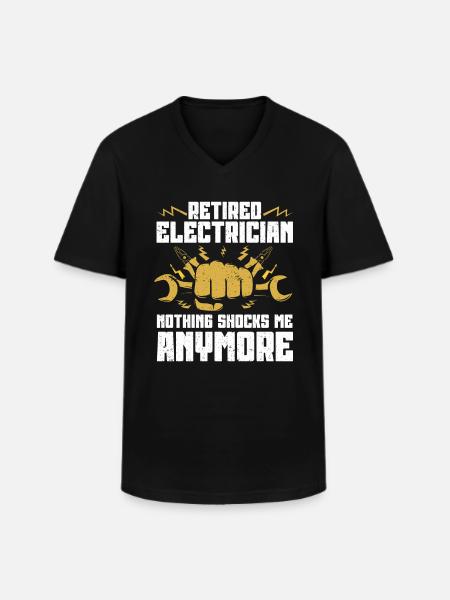 Electrician Gift - Men's V-Neck T-Shirt - black