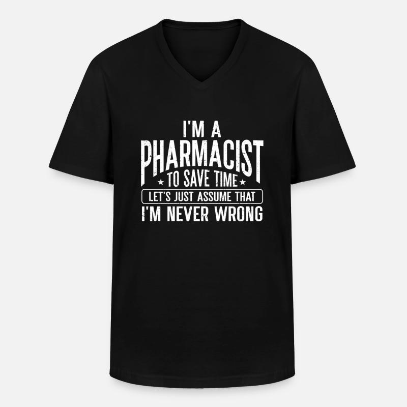 Apotheker Geschenk Apotheke - Männer-T-Shirt mit V-Ausschnitt - Schwarz