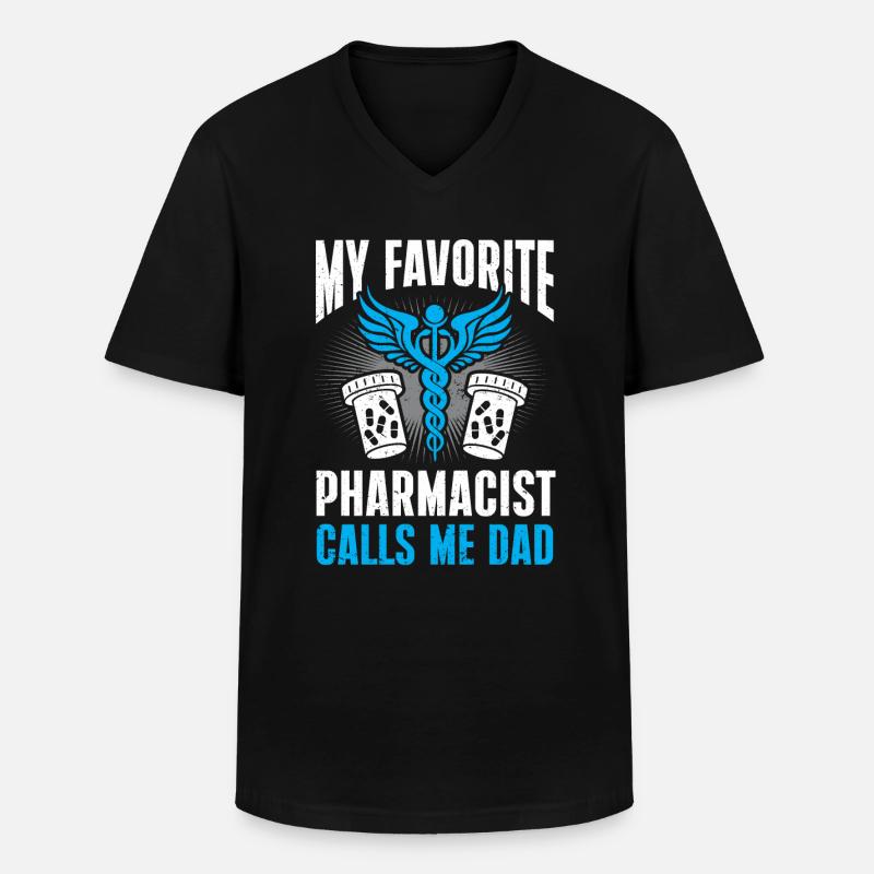Apotheker Geschenk Apotheke - Männer-T-Shirt mit V-Ausschnitt - Schwarz