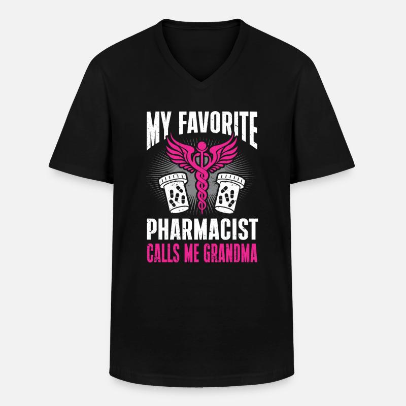 Apotheker Geschenk Apotheke - Männer-T-Shirt mit V-Ausschnitt - Schwarz