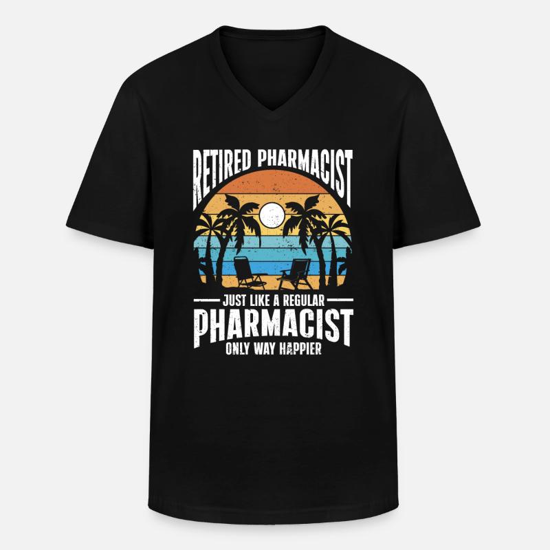 Apotheker Geschenk Apotheke - Männer-T-Shirt mit V-Ausschnitt - Schwarz