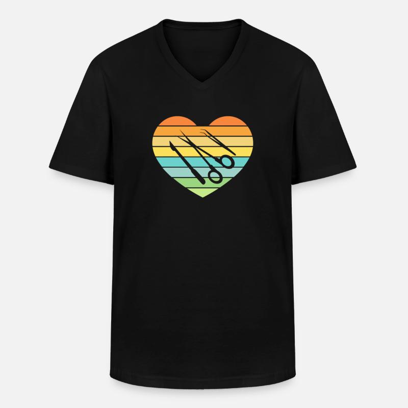 Chirurgisch-technischer Assistent Chirurg - Männer-T-Shirt mit V-Ausschnitt - Schwarz
