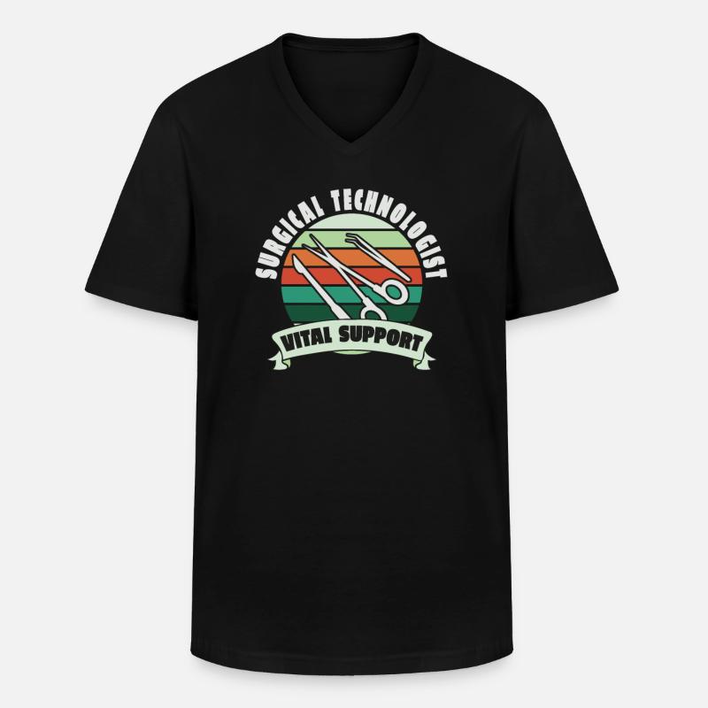 Chirurgisch-technischer Assistent Chirurg - Männer-T-Shirt mit V-Ausschnitt - Schwarz