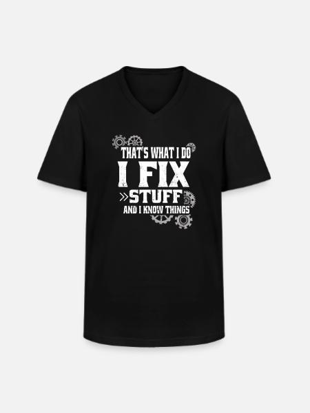 Craftsman Technician Electrician Mechanic - Men's V-Neck T-Shirt - black