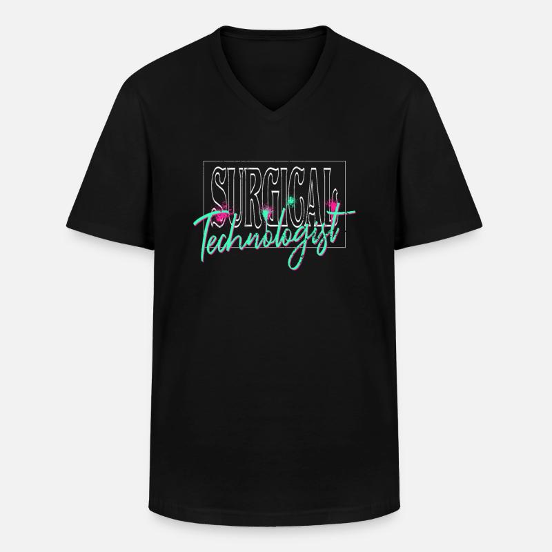 Chirurgisch-technischer Assistent Chirurg - Männer-T-Shirt mit V-Ausschnitt - Schwarz