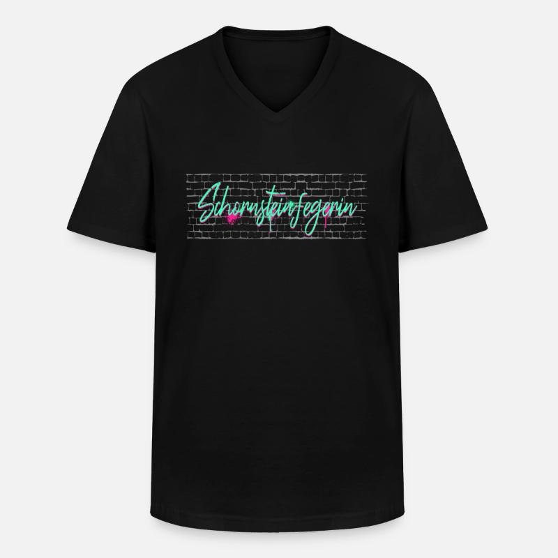 Schornsteinfeger Abschluss-Geschenk - Männer-T-Shirt mit V-Ausschnitt - Schwarz