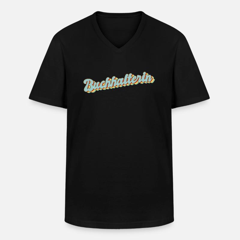 Buchhaltung Abschluss-Geschenk Buchhalterin - Männer-T-Shirt mit V-Ausschnitt - Schwarz