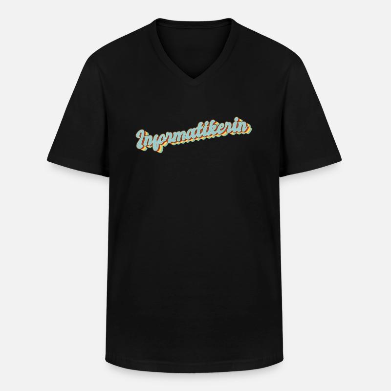 Programmierer Abschluss-Geschenk Informatikerin - Männer-T-Shirt mit V-Ausschnitt - Schwarz