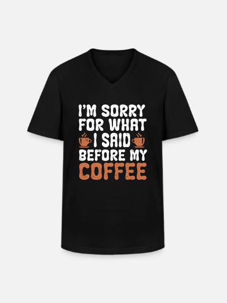 Barista Coffee - Men's V-Neck T-Shirt - black